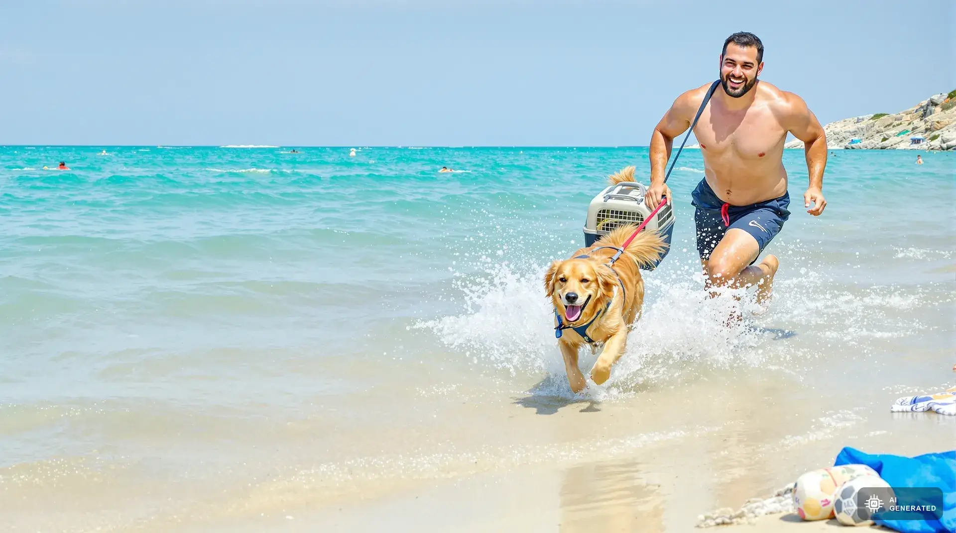 Mit Tieren nach Zypern auswandern - Hund am Strand