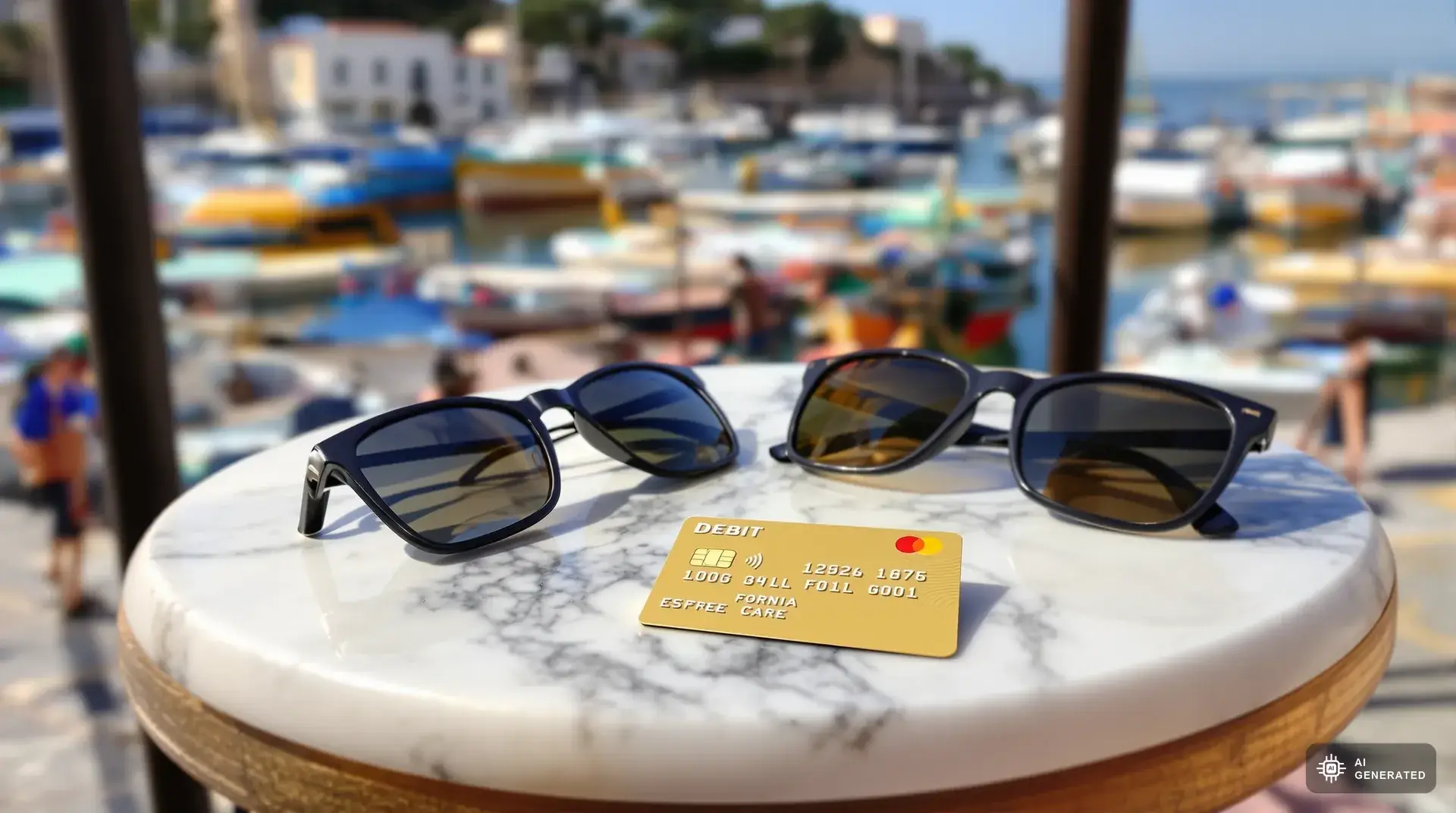Kostenloses Privatkonto für Expats auf Zypern 2 Kostenloses Privatkonto für Expats auf Zypern - Smartphone im Café am Hafen von Paphos